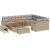 Image de vidaXL - Tuinbank - Set - met - kussen - 12 - pcs - Beige - poly - rattan