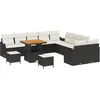 Image de vidaXL - Tuinbank - Set - 13 - pcs - Zwart - poly - rattan