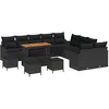Image de vidaXL - Tuinbank - Set - 13 - pcs - Zwart - poly - rattan