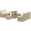 Image de vidaXL - Tuinbank - Set - 8 - st - Beige - poly - rattan