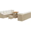 Image de vidaXL - Tuinbank - Set - 11 - st - Beige - poly - rattan