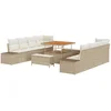 Image de vidaXL - Tuinbank - Set - 11 - st - Beige - poly - rattan