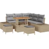 Image de vidaXL - Tuinbank - Set - 8 - st - Beige - poly - rattan