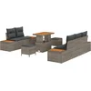 Image de vidaXL - Tuinbank - Set - 8 - pcs - Grijs - poly - rattan