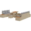 Image de vidaXL - Tuinbank - Set - 10 - pcs - Beige - poly - rattan
