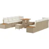 Image de vidaXL - Tuinbank - Set - 11 - pcs - Beige - poly - rattan
