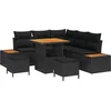 Image de vidaXL - Tuinbank - Set - 8 - pcs - Zwart - poly - rattan