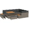 Image de vidaXL - Tuinbank - Set - 12 - pcs - Grijs - poly - rattan
