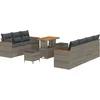 Image de vidaXL - Tuinbank - Set - 10 - pcs - Grijs - poly - rattan