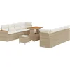 Image de vidaXL - Tuinbank - Set - 11 - st - Beige - poly - rattan