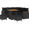 Image de vidaXL - Tuinbank - Set - 8 - pcs - Zwart - poly - rattan