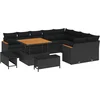 Image de vidaXL - Tuinbank - Set - 12 - pcs - Zwart - poly - rattan
