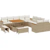 Image de vidaXL - Tuinbank - Set - 13 - pcs - Beige - poly - rattan