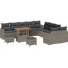 Image de vidaXL - Tuinbank - Set - 13 - pcs - Grijs - poly - rattan