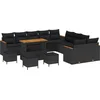 Image de vidaXL - Tuinbank - Set - 14 - pcs - Zwart - poly - rattan