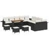 Image de vidaXL - Tuinbank - Set - met - kussen - met - opslag - 13 - pcs - Zwart - poly - rattan