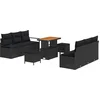 Image de vidaXL - Tuinbank - Set - met - opslag - 9 - pcs - Zwart - Poly - rattan