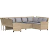 Image de vidaXL - Tuinbank - met - kussens - poly - rattan - beige