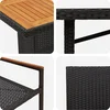 Image de vidaXL - Tuin - Eettafel - Set - 9 - pcs - Zwart - poly - rattan