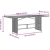 Image de vidaXL - Tuin - Eettafel - Set - 7 - pcs - Grijs - en - Bruin - poly - rattan