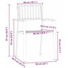 Image de vidaXL - Tuin - Eettafel - Set - 3 - pcs - Bruin