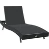 Image de vidaXL - Ligstoel - Zwart - 197 - x - 70 - x - 82 - cm - poly - rattan