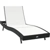 Image de vidaXL - Ligstoel - Zwart - en - Wit - 197 - x - 70 - x - 82 - cm - poly - rattan