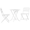 Image de vidaXL - Tuin - Bistro - Set - 3 - pcs - Wit - Staal