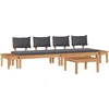 Image de vidaXL - Tuinbank - Set - 5 - pcs - Bruin - en - Grijs
