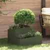 Image de vidaXL - Tuin - Plantpot - Olijf - Groen - 60 - x - 60 - x - 50 - cm - Koudgewalst - staal