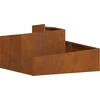 Image de vidaXL - Tuin - Plantpot - Bruin - 80 - x - 80 - x - 50 - cm - Cortenstaal