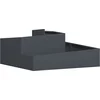 Image de vidaXL - Tuin - Plantpot - Antraciet - 100 - x - 100 - x - 50 - cm - Koudgewalst - staal