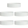 Image de vidaXL - Plantenring - 5 - st - Wit - 80 - x - 80 - x - 20 - cm - Koudgewalst - staal