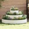 Image de vidaXL - Tuin - Plantpot - Wit - 120 - x - 120 - x - 20 - cm - Staal