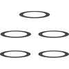 Image de vidaXL - geschikt - voor - vlakke - boomringen - 5 - pcs - Zwart - Ø90 - / - 120 - cm - Staal