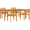 Image de vidaXL - Tuin - Eettafel - Set - 7 - pcs - Bruin - Massief - Acacia - Hout