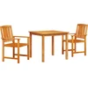 Image de vidaXL - Tuin - Eettafel - Set - 3 - pcs - Bruin - Massief - Acacia - Hout