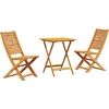 Image de vidaXL - Opvouwbare - Bistroset - 3 - pcs - Bruin - Massief - Acacia - Hout