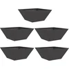 Image de vidaXL - Tuin - Plantpot - 5 - pcs - Zwart - 35 - x - 35 - x - 15 - cm - Koudgewalst - staal