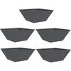 Image de vidaXL - Tuin - Plantpot - 5 - pcs - Antraciet - 35 - x - 35 - x - 15 - cm - Koudgewalst - staal