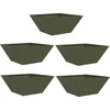 Image de vidaXL - Plantenbak - 5 - st - Olijfgroen - 35 - x - 35 - x - 15 - cm - Koudgewalst - staal