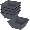 Image de vidaXL - Tuin - Plantpot - 5 - pcs - Antraciet - 40 - x - 40 - x - 15 - cm - Koudgewalst - staal