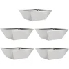 Image de vidaXL - Tuin - Plantpot - 5 - pcs - Zilver - 40 - x - 40 - x - 15 - cm - Roestvrij - staal