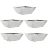 Image de vidaXL - Tuin - Plantpot - 5 - pcs - Zilver - 40 - x - 40 - x - 15 - cm - Gegevens - staal