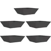 Image de vidaXL - Tuin - Plantpot - 5 - pcs - Zwart - 50 - x - 50 - x - 15 - cm - Koudgewalst - staal