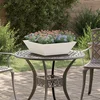 Image de vidaXL - Tuin - Plantpot - Wit - 50 - x - 50 - x - 15 - cm - Koudgewalst - staal