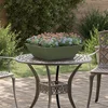 Image de vidaXL - Plantenbak - Olijfgroen - 50 - x - 50 - x - 15 - cm - Koudgewalst - staal