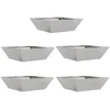 Image de vidaXL - Tuin - Plantpot - 5 - pcs - Zilver - 50 - x - 50 - x - 15 - cm - Roestvrij - staal