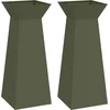 Image de vidaXL - Pilarenbak - 2 - pcs - Olijfgroen - 40 - x - 40 - x - 100 - cm