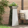 Image de vidaXL - Pilarenbak - 2 - pcs - Zilver - 40 - x - 40 - x - 100 - cm